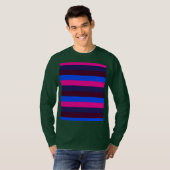 T-shirt Rayures néon de minuit (Devant entier)
