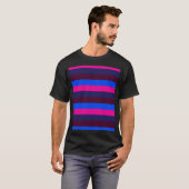 T-shirt Rayures néon de minuit (Devant entier)