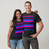 T-shirt Rayures néon de minuit (Unisexe)