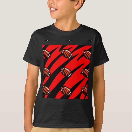 T-SHIRT RAYURES ORANGE ET NOIR (Devant)