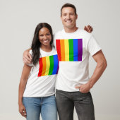 T-SHIRT "RAYURES VERTICALES D'ARC-EN-CIEL " (Unisexe)
