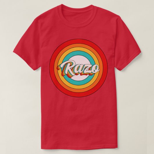 T-shirt Razo Nom Chemise Vintage Razo Cercle (Design devant)