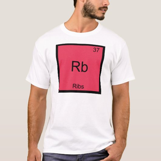 T-shirt Rb - Côtes Élément Chimique Symbole Drôle (Devant)