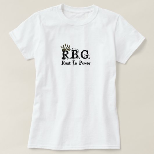 T-shirt RBG Repose au pouvoir, blanc (Design devant)