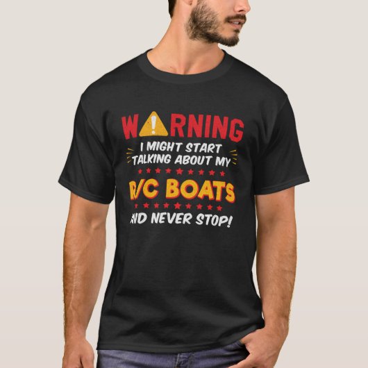 T-shirt RC Boats Remote Control Boat Joke Graphic (Devant)