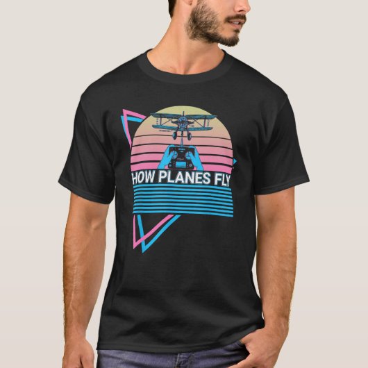 T-shirt RC Plane Model Plane Retro How Planes Fly (Devant)