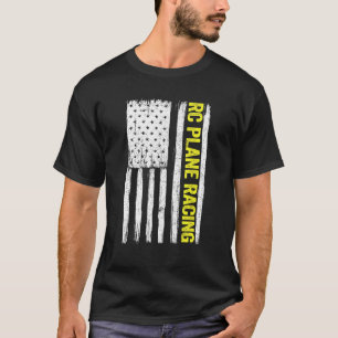 T-shirt Rc Plane Racing American Flag Radio Contrôlée Rem