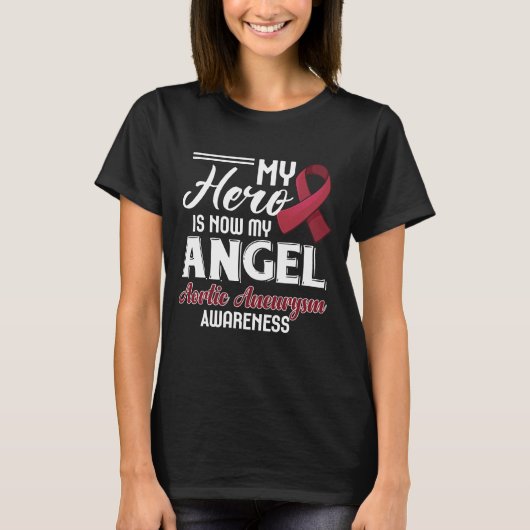 T-shirt RD Aortic Aneurysm Cadeau Burgundy Sensibilisation (Devant)