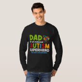 T-shirt Rd Autisme Papa D'Un Autisme Awesome Superhero Aut (Devant entier)