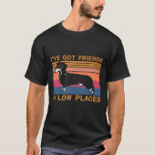 T-shirt RD Dachshund J’ai des amis dans les endroits bas W (Devant)