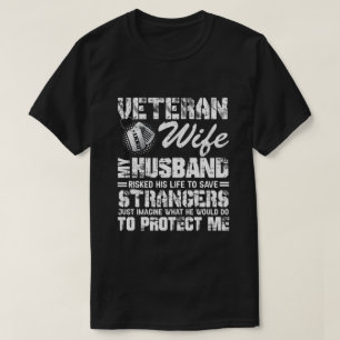 T-shirt RD Femme de vétéran personnalisée, soldat de mari