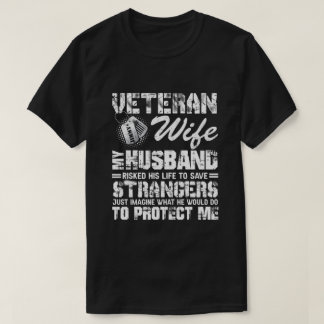 T-shirt RD Femme de vétéran personnalisée, soldat de mari 