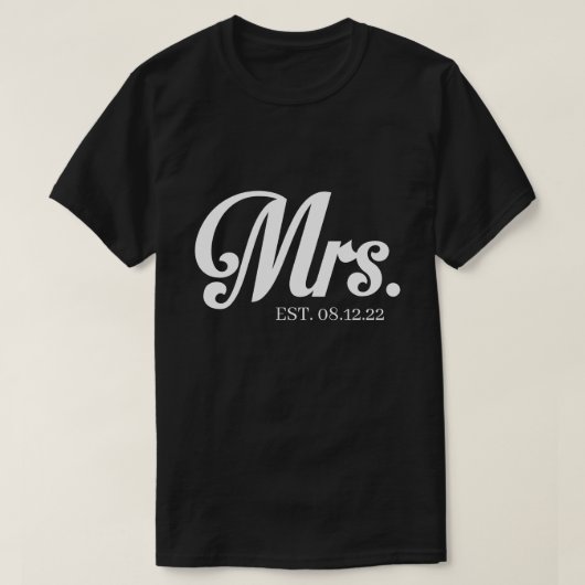 T-shirt RD Personnalisé M. et Mme Shirt, Marié T- (Design devant)