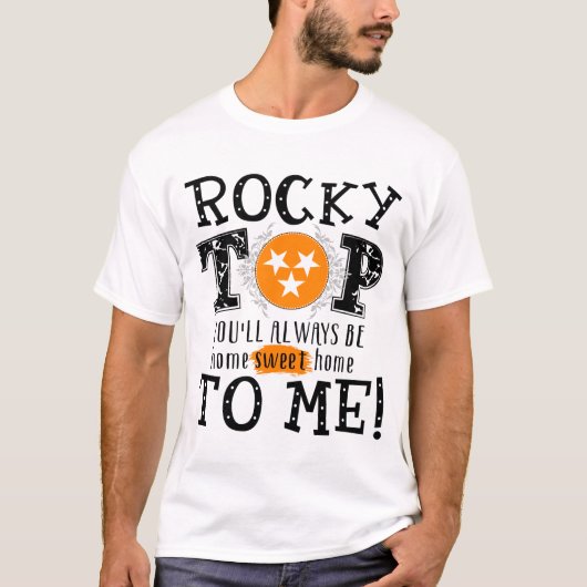 T-shirt RD Rocky Top vous serez toujours à la maison douce (Devant)