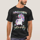 T-shirt RD Unicorn Security Rainbow Muscle Manly Funny  (Devant)