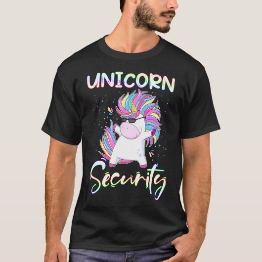 T-shirt RD Unicorn Security Rainbow Muscle Manly Funny (Devant)