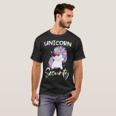 T-shirt RD Unicorn Security Rainbow Muscle Manly Funny (Devant entier)