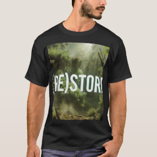 T-shirt (RE)STORE - Typographie de la guérison de la forêt