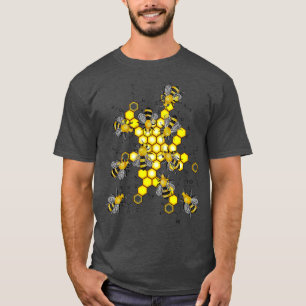 T-shirt Réaction chimique de la ruche d'abeille la chimie