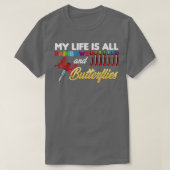 T-shirt Réaction Papillon en verre arc-en-ciel Phlebotomie (Design devant)