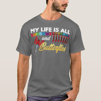 T-shirt Réaction Papillon en verre arc-en-ciel Phlebotomie