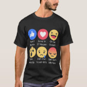 T-shirt Réactions de FB pour Trinis (Devant)