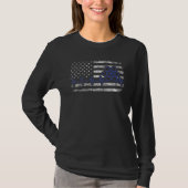 T-shirt Reactjs Heartbeat Retro US Drapeau Javascript Prog (Devant)