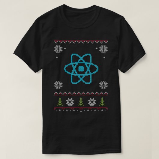 T-shirt ReactJS Programmeur JavaScript laide Sweater Chris (Design devant)