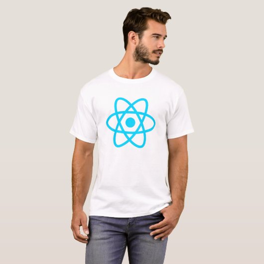 T-shirt ReactJS réagissent le programmeur de Javascript de (Devant entier)
