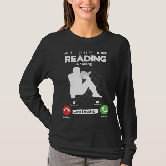 T-shirt Read Is Calling I Must Go Library Books Hobby Read (Devant)