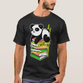 T-shirt read me panda teaching reading learning bamboo (Devant)