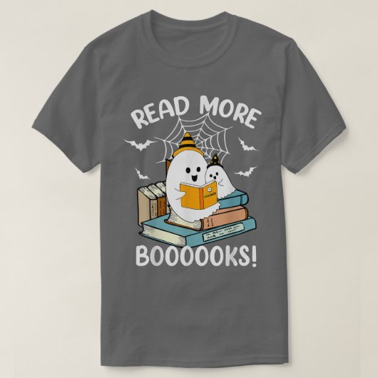 T-shirt Read More Boooooks Cute Ghost Read More Boooooks H (Design devant)