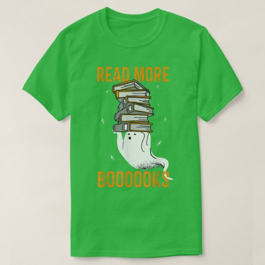 T-shirt Read more boooooks Cute Ghost Read more boooooks H (Design devant)