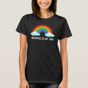 T-shirt Read teacher rainbow Reading is my jam 12