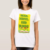 T-shirt Read Write Bloom Cool Bookworm Slogan (Devant)