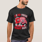 T-shirt Read Your Heart Out Valentine's Day Retro Teacher (Devant)