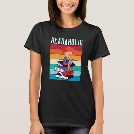 T-shirt Readaholic Reading Book (Devant)