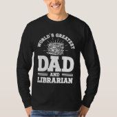 T-shirt Reading Book  Dad Librarian (Devant)