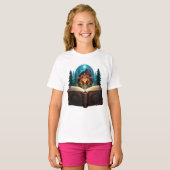 T-shirt "Reading Grimoire Enchanted Forest Elf" (Devant entier)