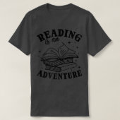 T-shirt Reading Is An Adventure Book Lover Book Quota Read (Design devant)