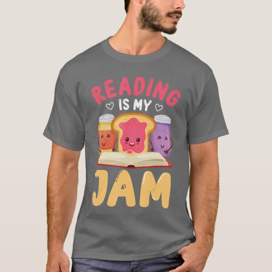 T-shirt Reading Is My Jam Funny I Love to Read Books Gift (Devant)