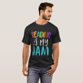 T-shirt Reading Is My Jam Reading appréciation de l'enseig (Devant entier)