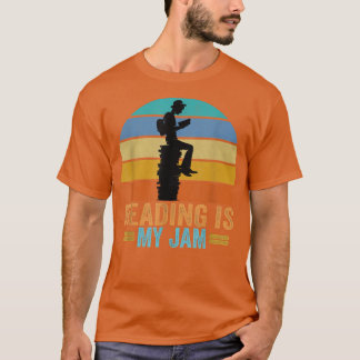 T-shirt Reading Is My Jam Retro Vintage Funny Books Lovers