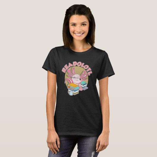 T-shirt Readolotl Bookworm Lecture Livre Nerd Amphibian Cu (Devant entier)