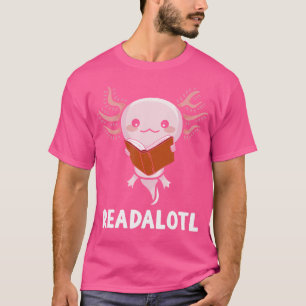 T-shirt Readolotl Lecture Drôle Axolotl Salamander Avec Bo