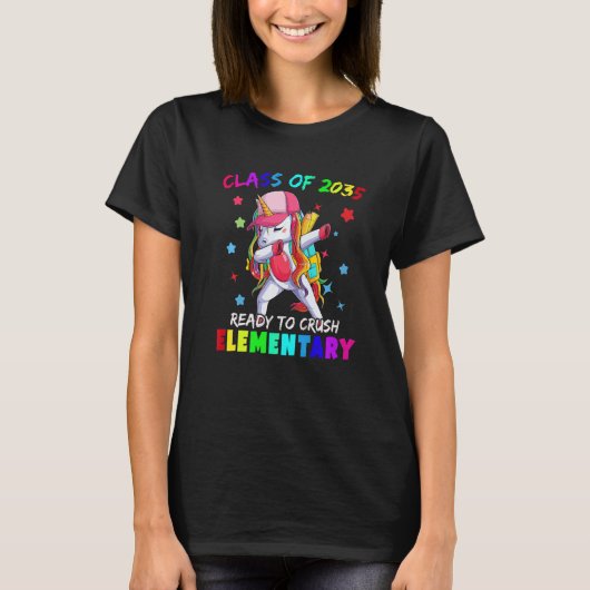 T-shirt Ready Crush Elementary 2035 Dabbing Unicorn Back T (Devant)