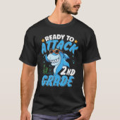 T-shirt Ready To Attack 2nd Grade Apparel Back To School S (Devant)