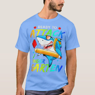 T-shirt Ready To Attack Kindergarten Shark Back To School 