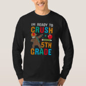 T-shirt Ready To Crush 5th Grade Cool Sloth Back To School (Devant)