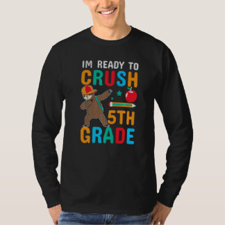 T-shirt Ready To Crush 5th Grade Cool Sloth Back To School